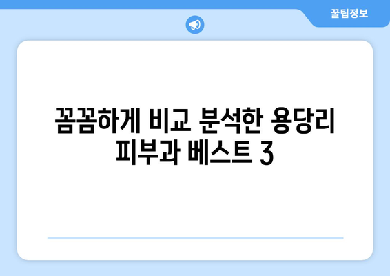 전라남도 영암군 용당리 피부과 추천| 꼼꼼하게 비교 분석한 베스트 3 | 영암, 용당리, 피부과, 추천, 비교 분석