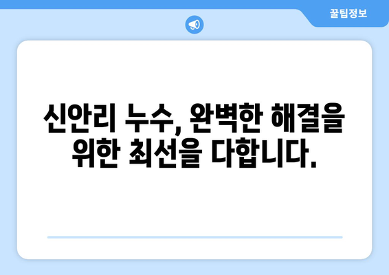 강원도 고성군 신안리 누수 해결 전문 업체 | 누수탐지, 누수공사, 24시간 출동